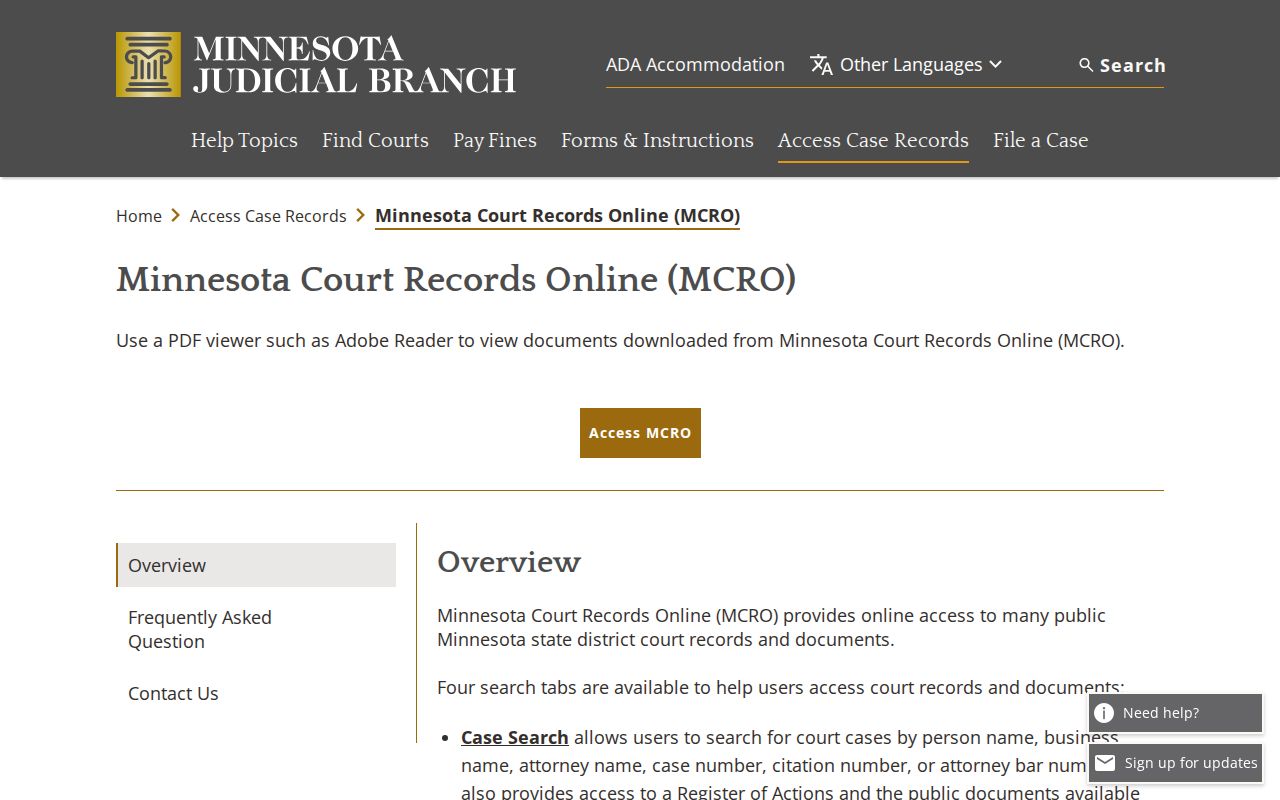 Lac Qui Parle County Sheriff's Office page with no public active warrant list