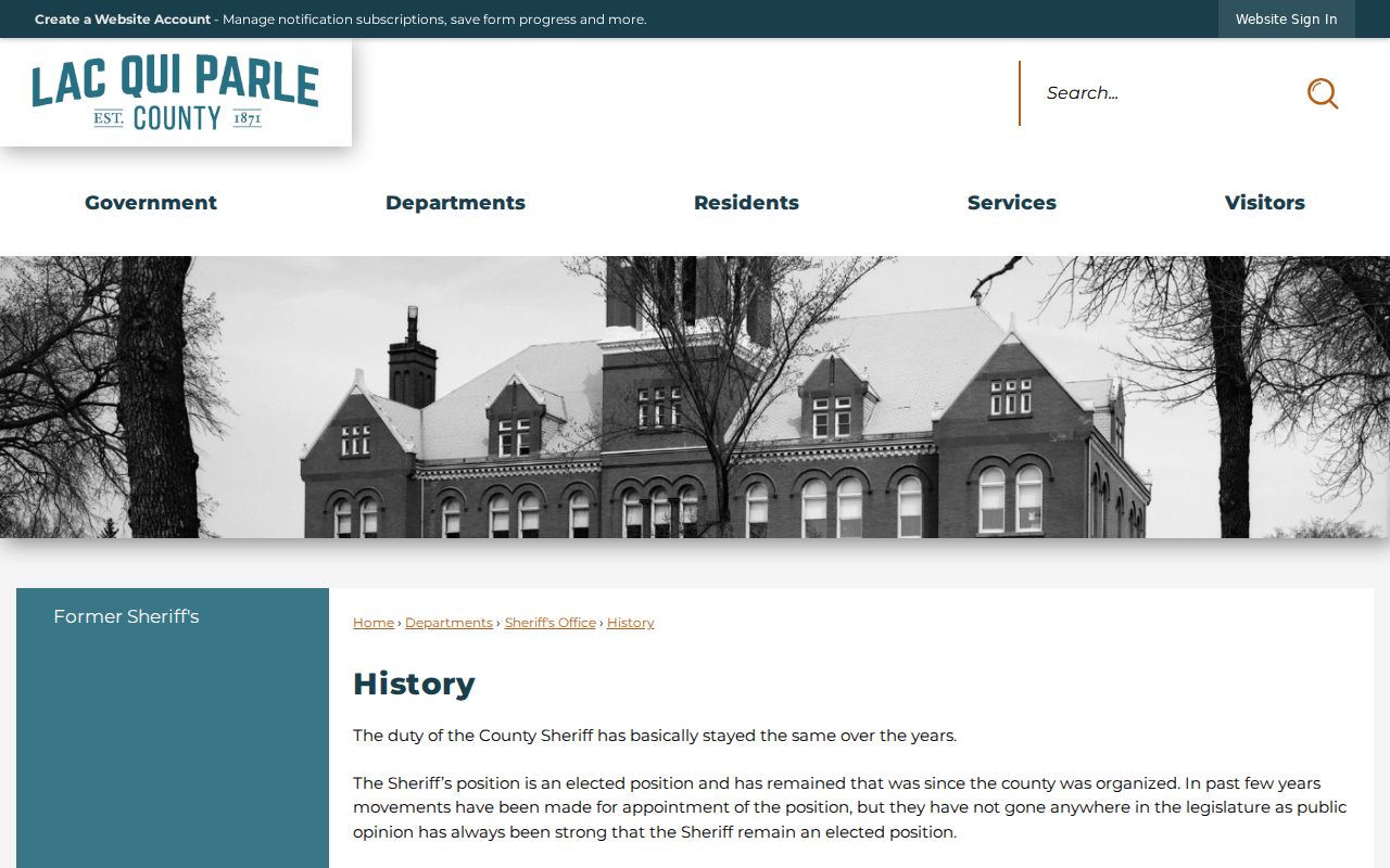 Lac Qui Parle County jail and Sheriff history behind Madison warrant records